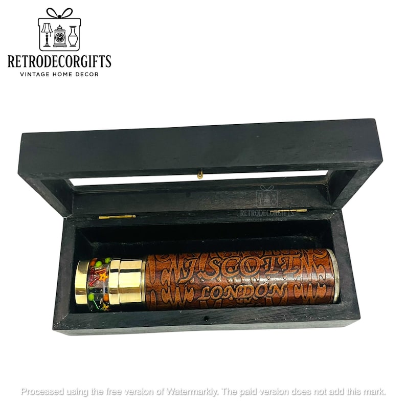 Personalised Brass Liquid Kaleidoscope view 6