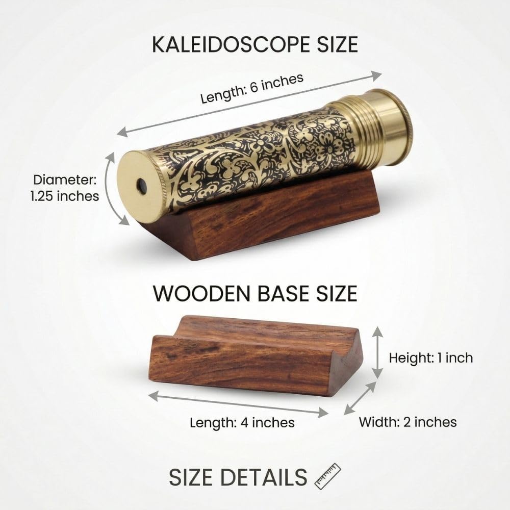 Etched Brass Kaleidoscope with Lampwork Glass Beads view 3