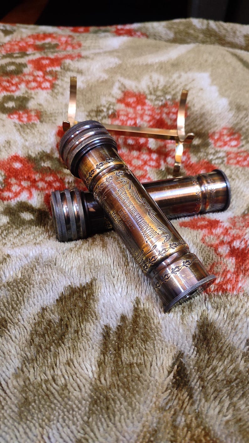Personalised Engraved Brass Kaleidoscope view 3