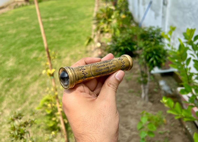 Engraved Brass Kaleidoscope view 4