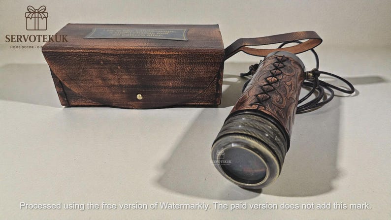Leather-Wrapped Brass Kaleidoscope view 2