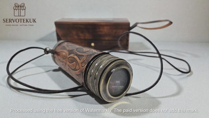 Leather-Wrapped Brass Kaleidoscope view 5
