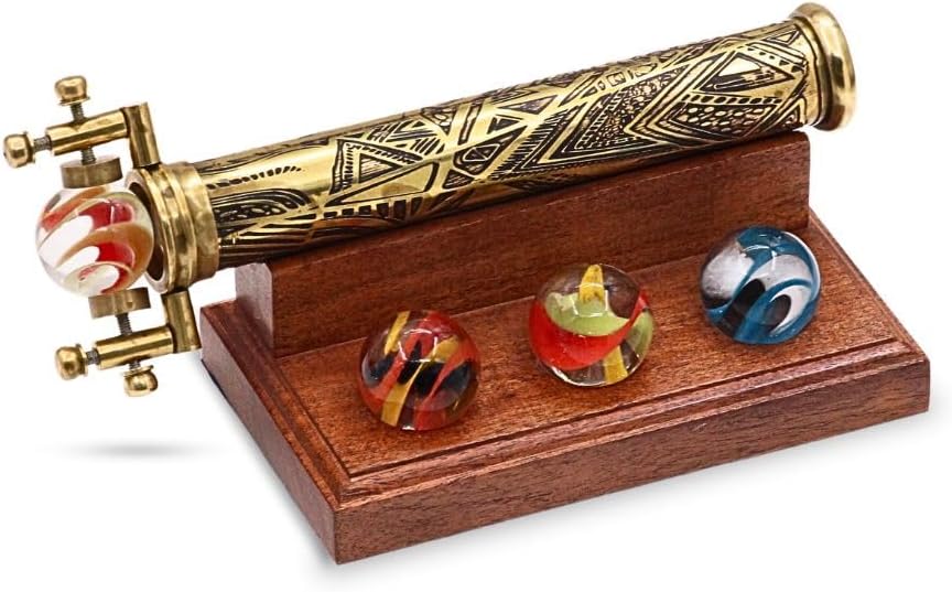 Etched Brass Marblescope with Interchangeable Marbles view 6