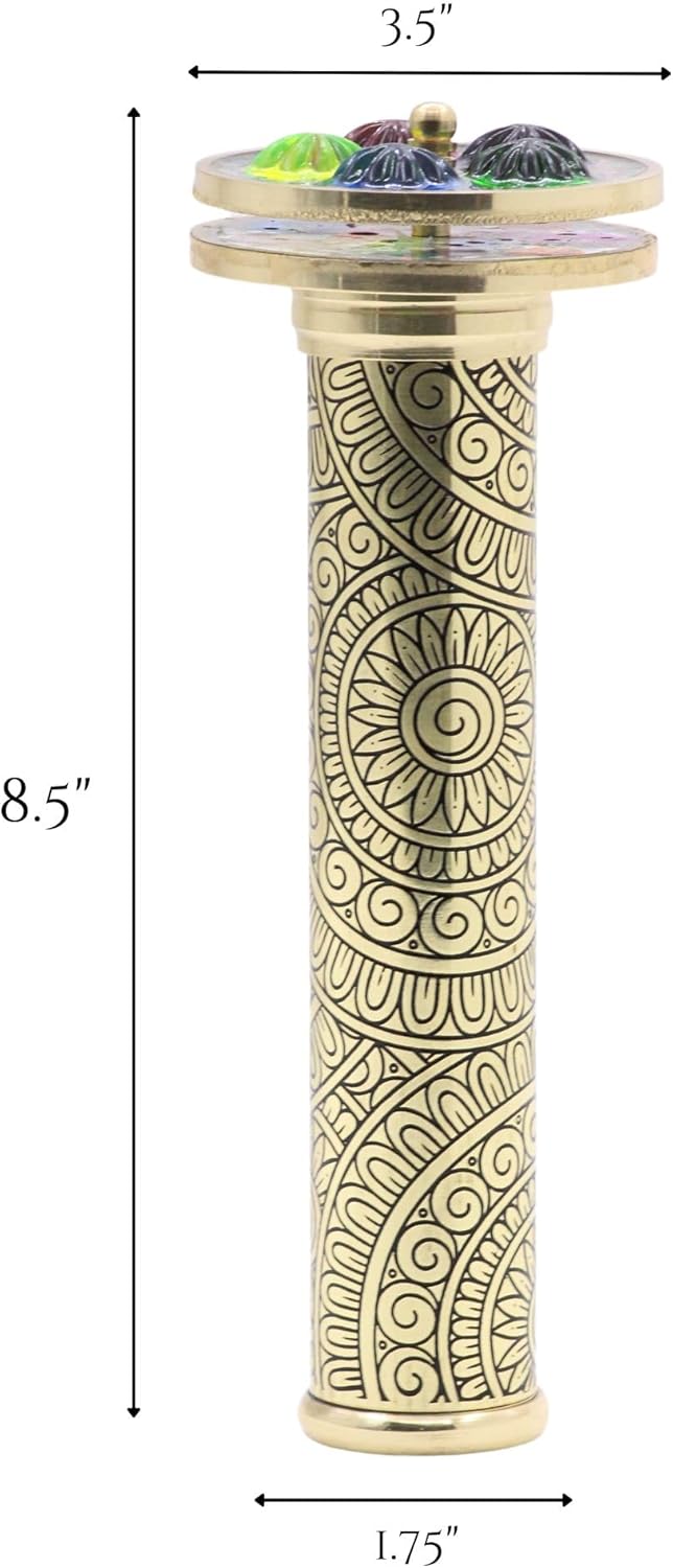 Etched Brass Kaleidoscope with Two Interchangeable Wheels view 2
