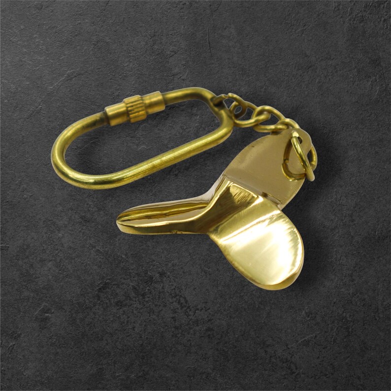 Brass Propeller Keychain view 7