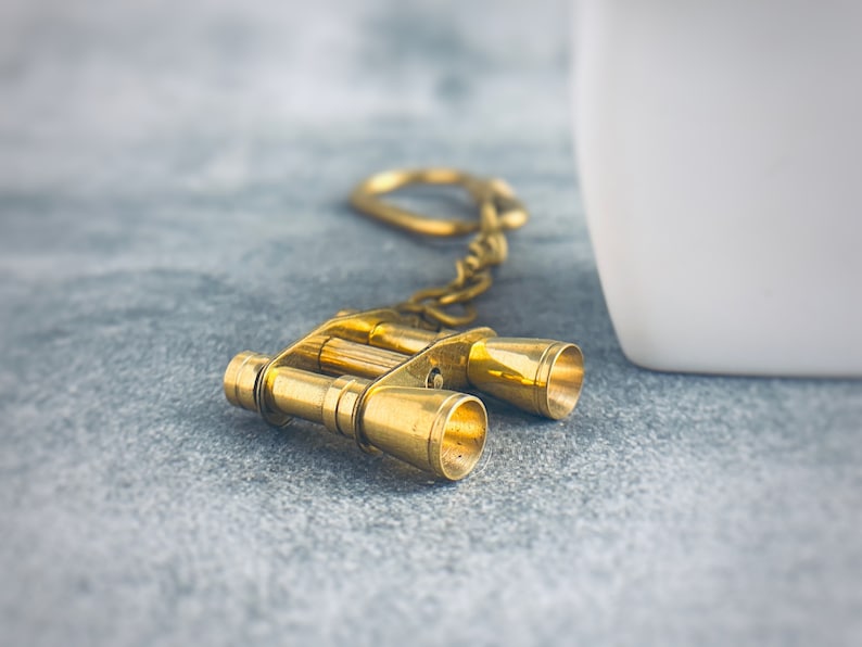 Handmade Brass Binocular Keychain view 5