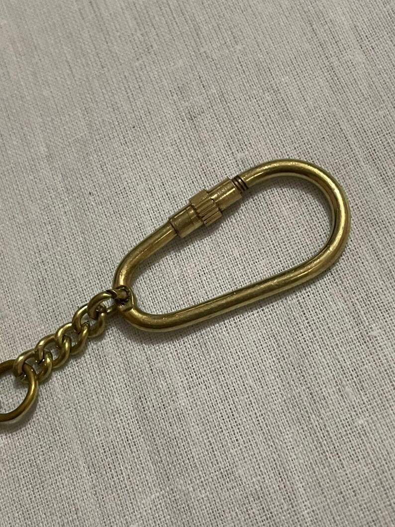 Mini Brass Sand Timer Keychain view 4