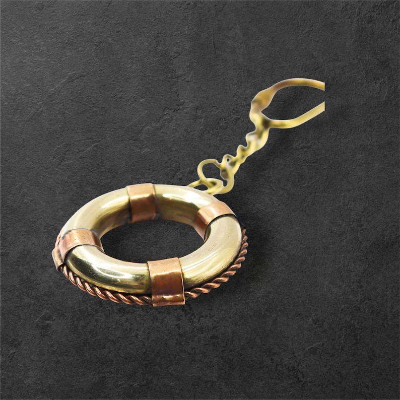 Brass Lifebuoy Keychain view 5
