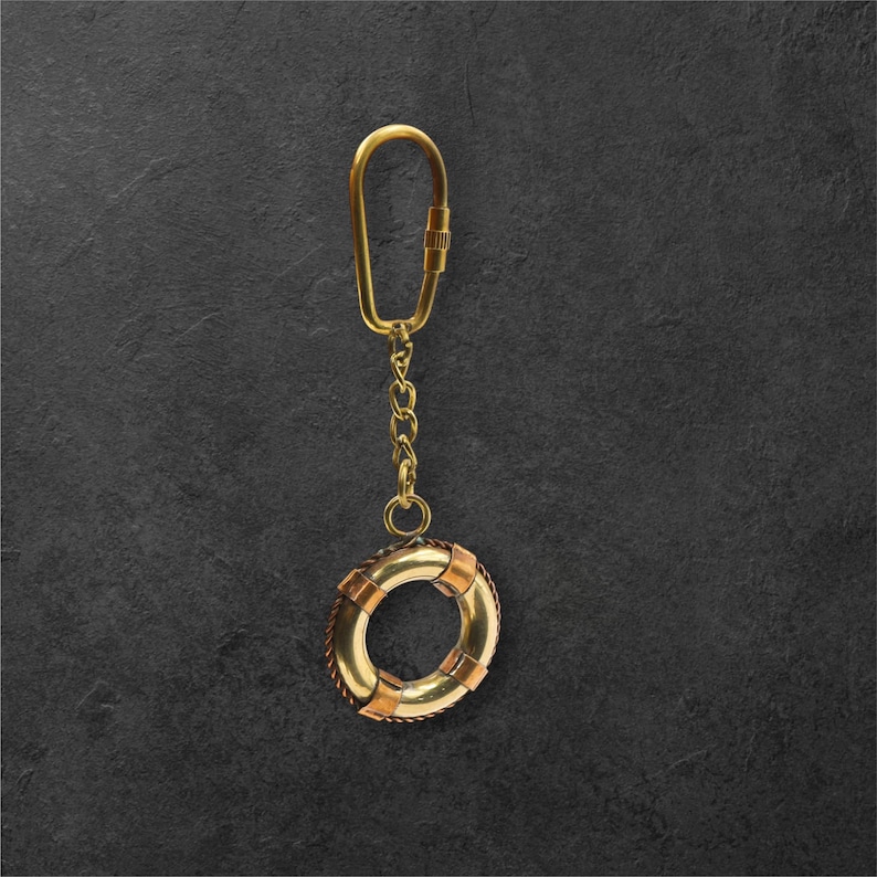 Brass Lifebuoy Keychain view 10