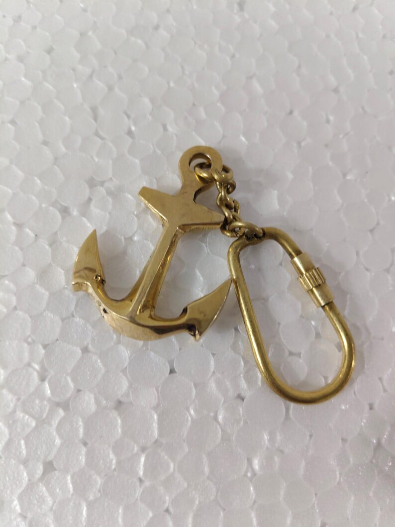 Solid Brass Sailor Rope Knot Keychain view 7
