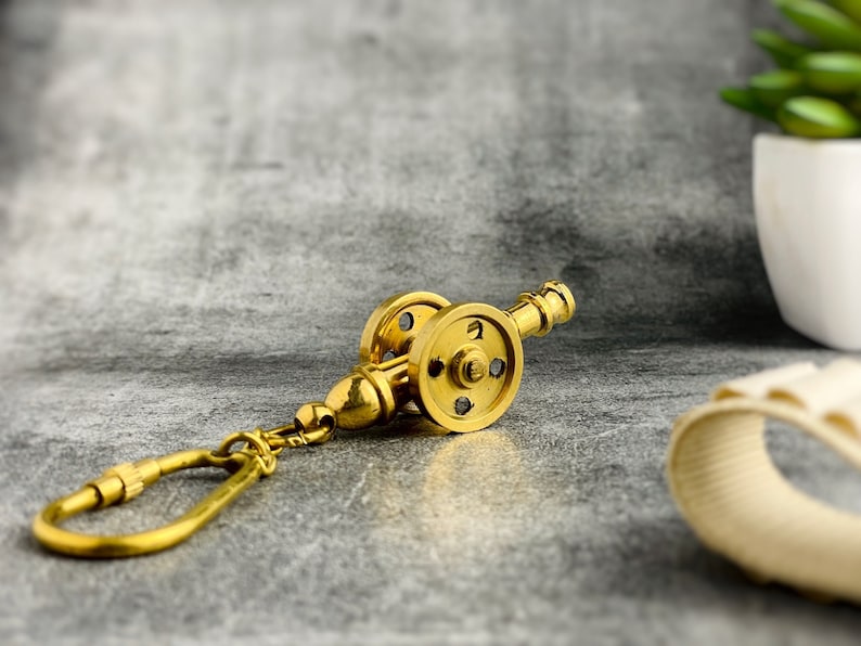 Brass Cannon Keychain view 8