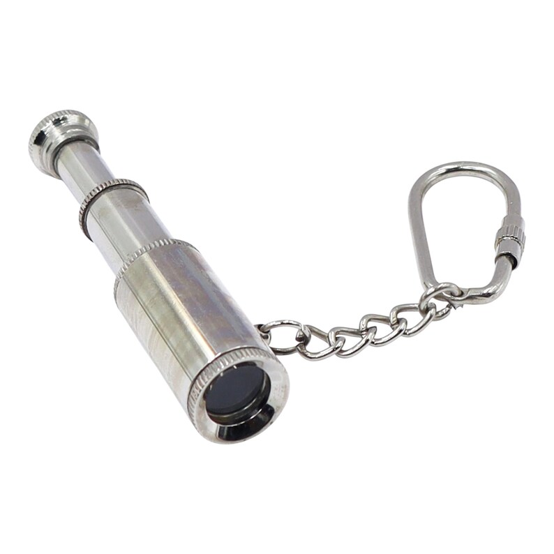 Vintage Brass Telescope and Anchor Keychain view 10
