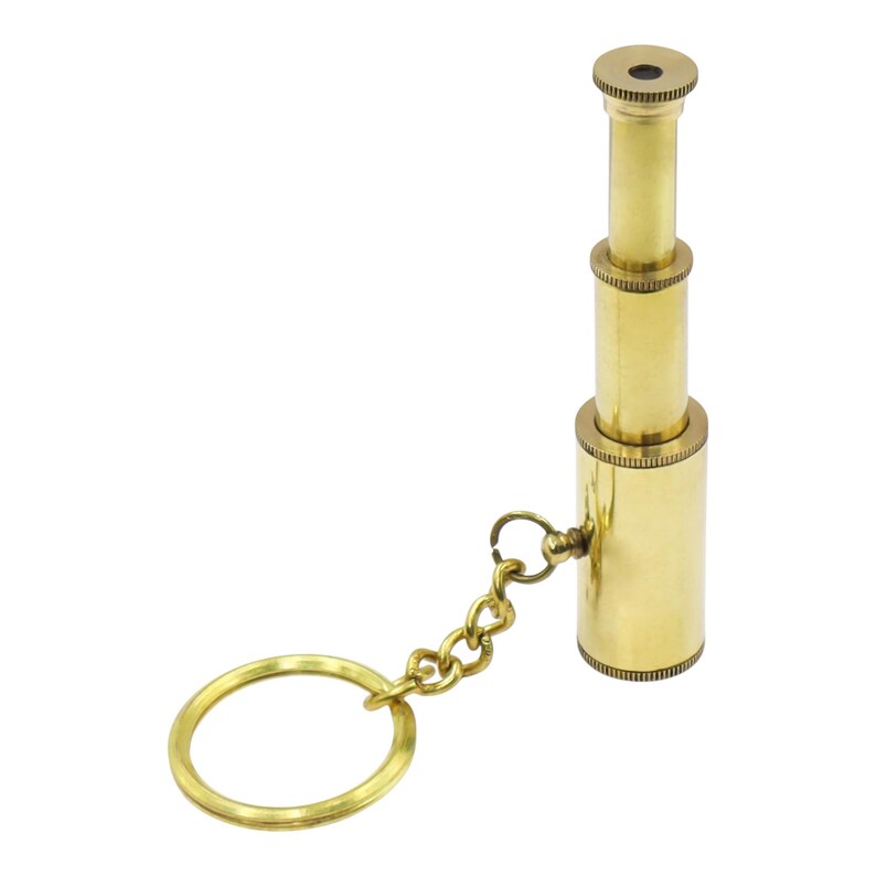 Vintage Brass Telescope and Anchor Keychain view 18