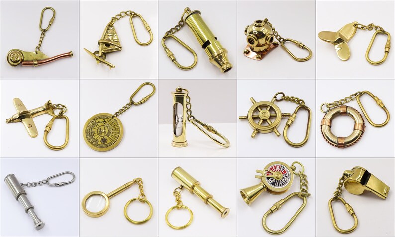 Brass Boatswain Whistle Keychain view 9