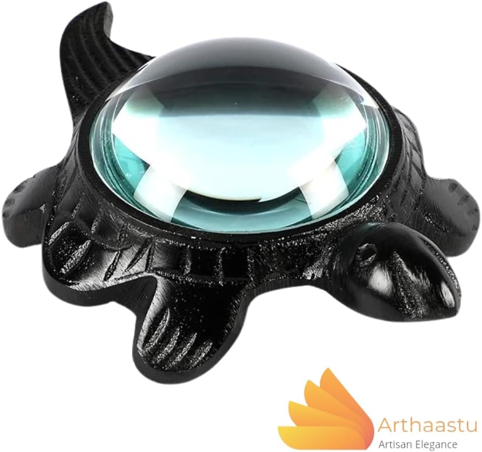 Decorative Turtle Brass Paperweight Magnifier 3" view 3