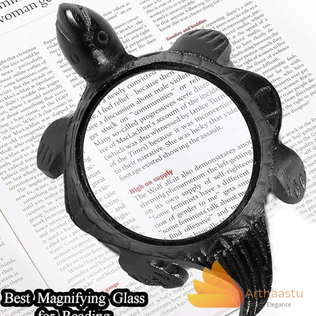 Decorative Turtle Brass Paperweight Magnifier 3" view 6