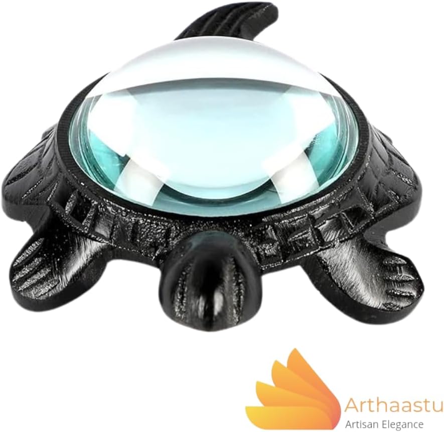 Decorative Turtle Brass Paperweight Magnifier 3" view 7