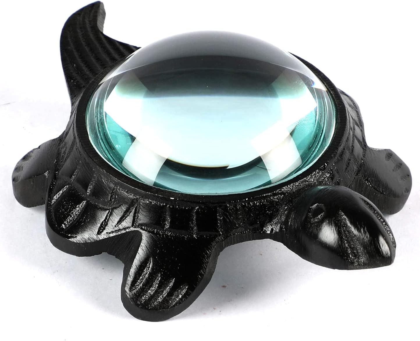 Decorative Turtle Brass Paperweight Magnifier 3" view 9