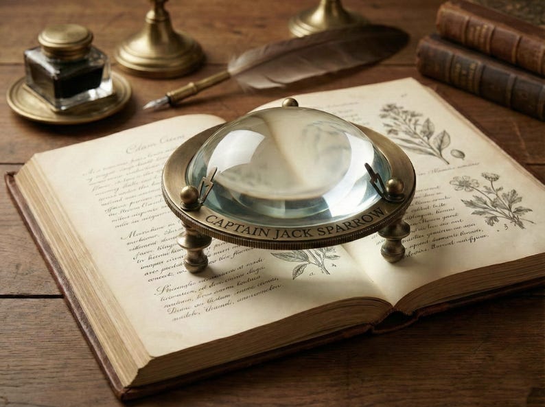 Personalised Brass Dome Magnifier 3.5" view 9