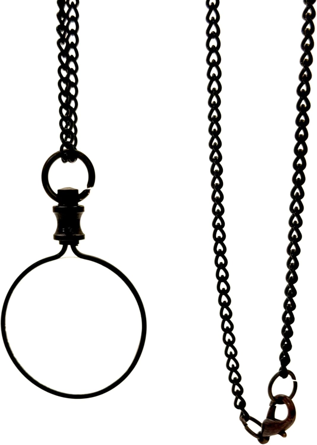 Brass Steampunk Monocle Pendant Magnifier 1.5" with Chain view 4