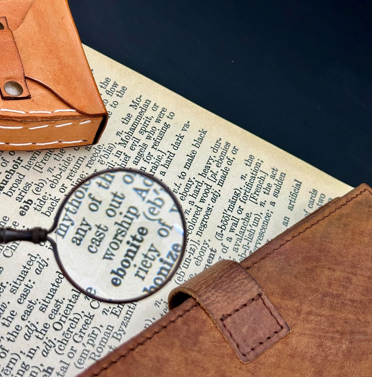 Brass Pocket Magnifier 2" with Steampunk Styling view 3