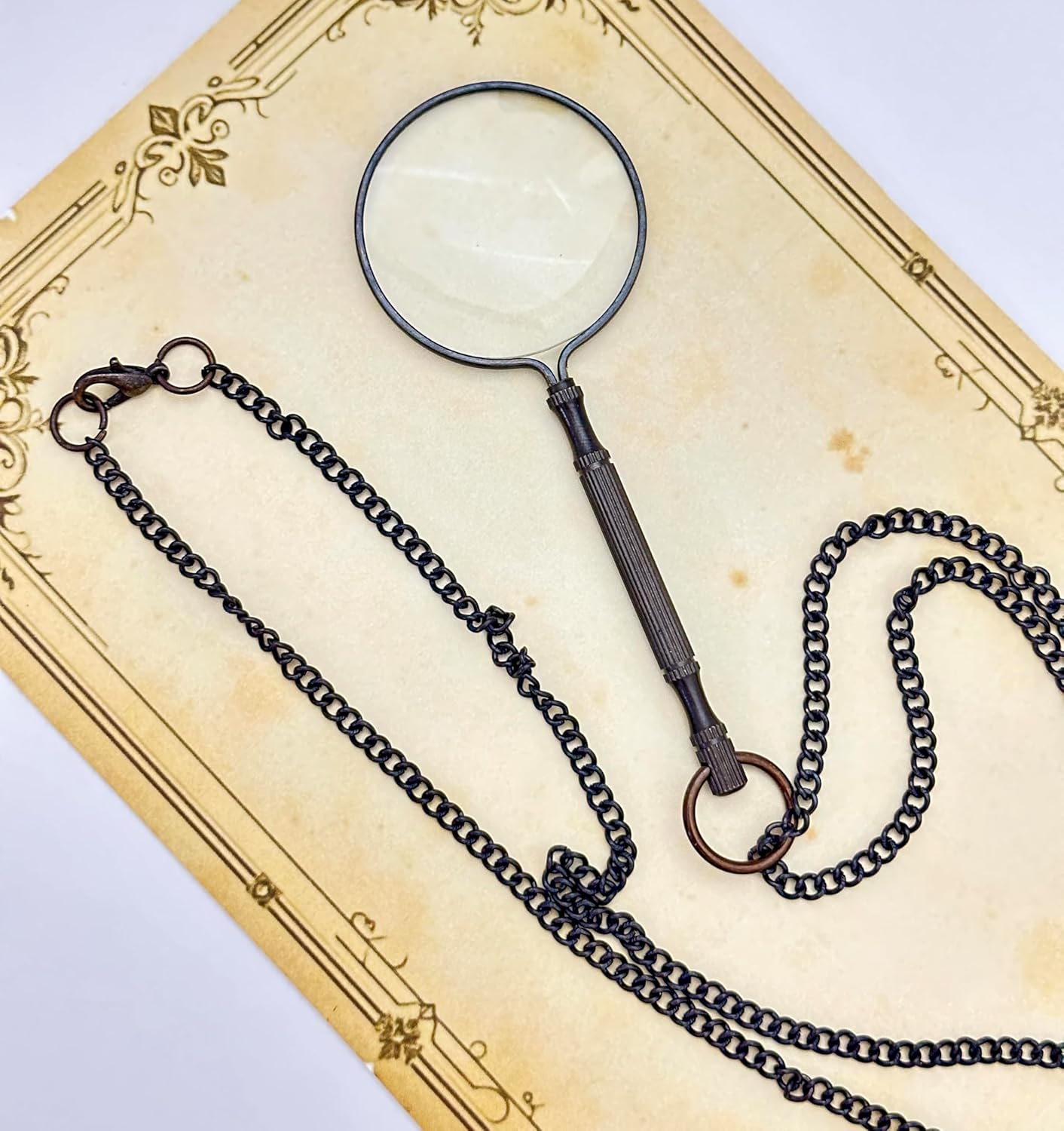 Brass Pocket Magnifier 2" with Steampunk Styling view 10