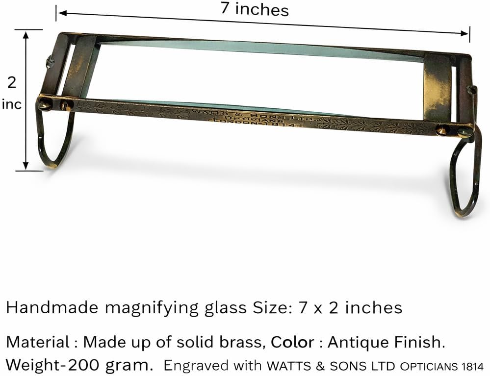 Brass Dome Magnifier 7" with Foldable Stand Legs view 3