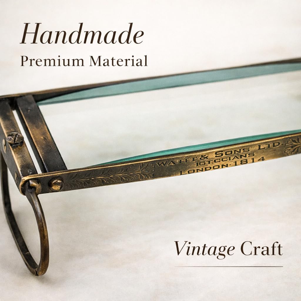 Brass Dome Magnifier 7" with Foldable Stand Legs view 7
