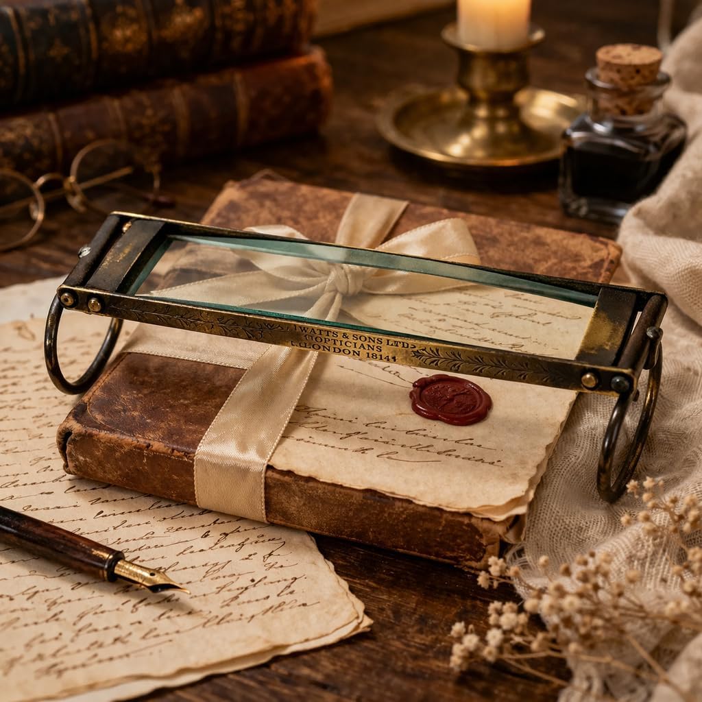 Brass Dome Magnifier 7" with Foldable Stand Legs view 8