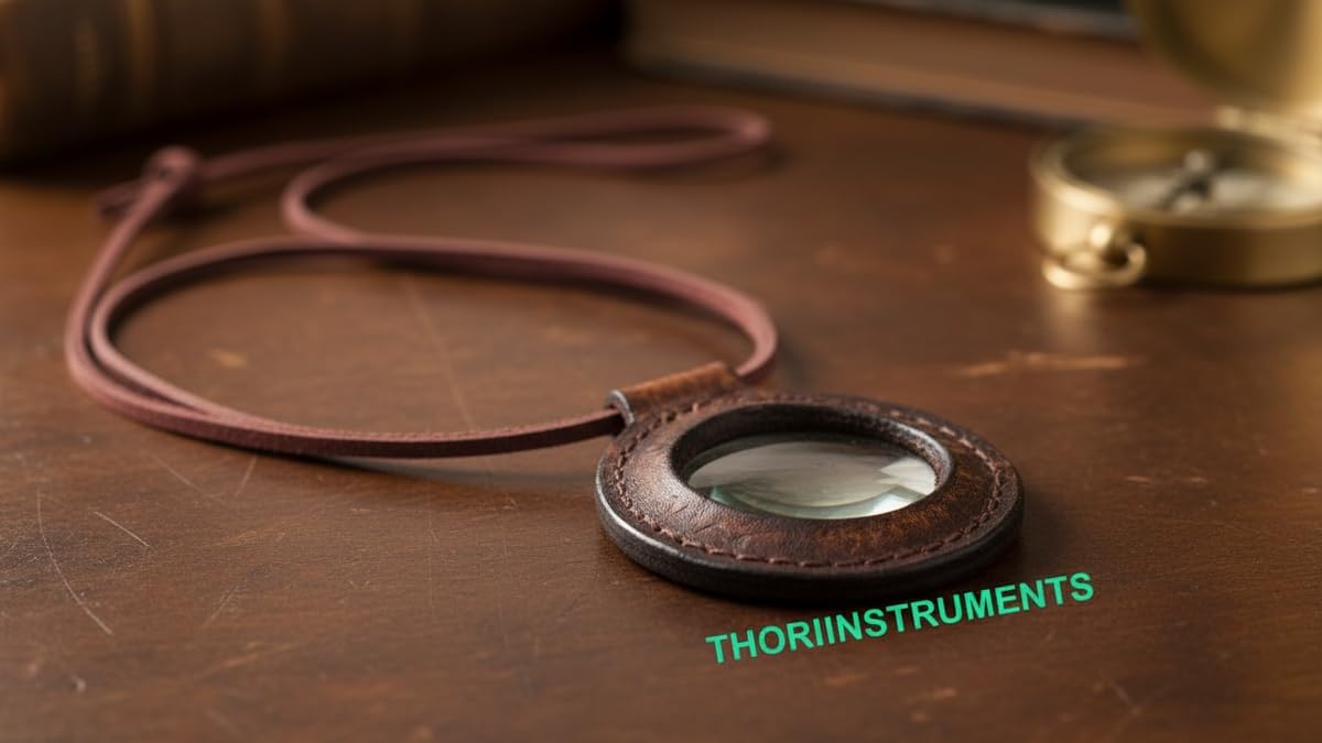Pure Leather Wearable Magnifier 2" with Leather Belt view 2