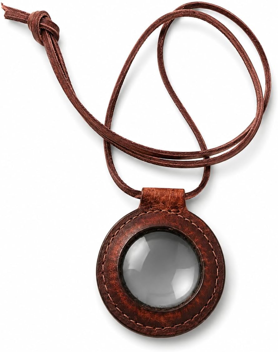 Pure Leather Wearable Magnifier 2" with Leather Belt view 6