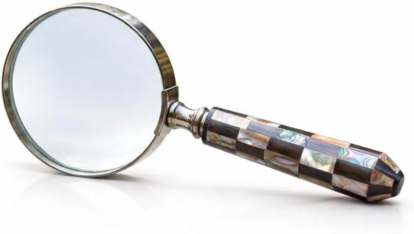 All-Brass Handheld Magnifier 3" with Steampunk Detailing view 11