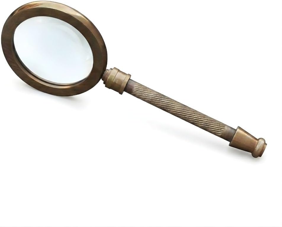 All-Brass Handheld Magnifier 2.75" with Ergonomic Handle view 14