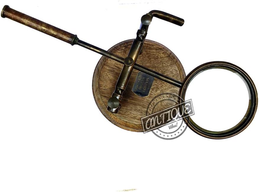 All-Brass Magnifier 3.5" on Wooden Base with Unique Design view 6