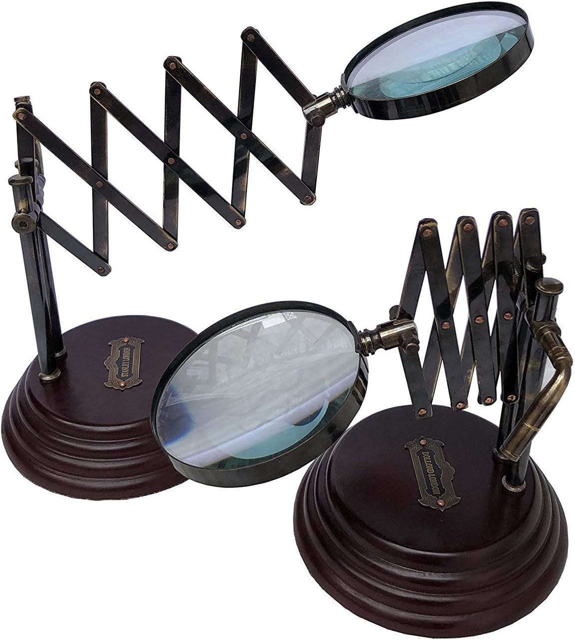 Channer Nautical Brass Magnifier 3.5" on MDF Stand view 5