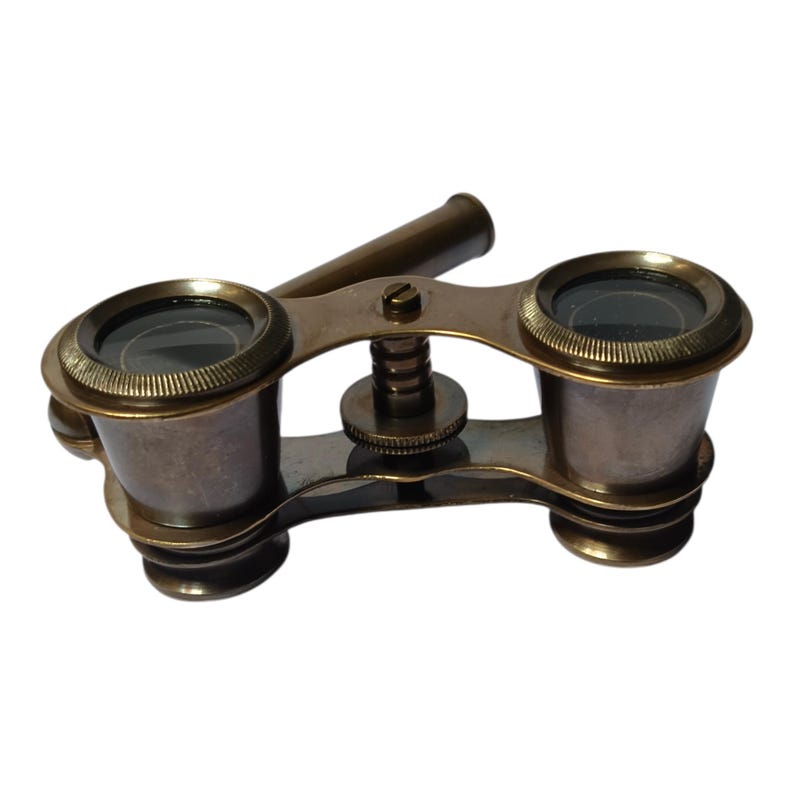 Antique Finish Brass Opera Glasses — Plain Brass view 4