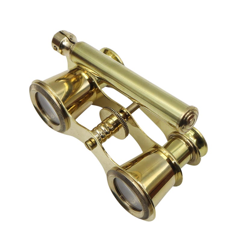 Polished Brass Opera Glasses with Rosewood Box view 8