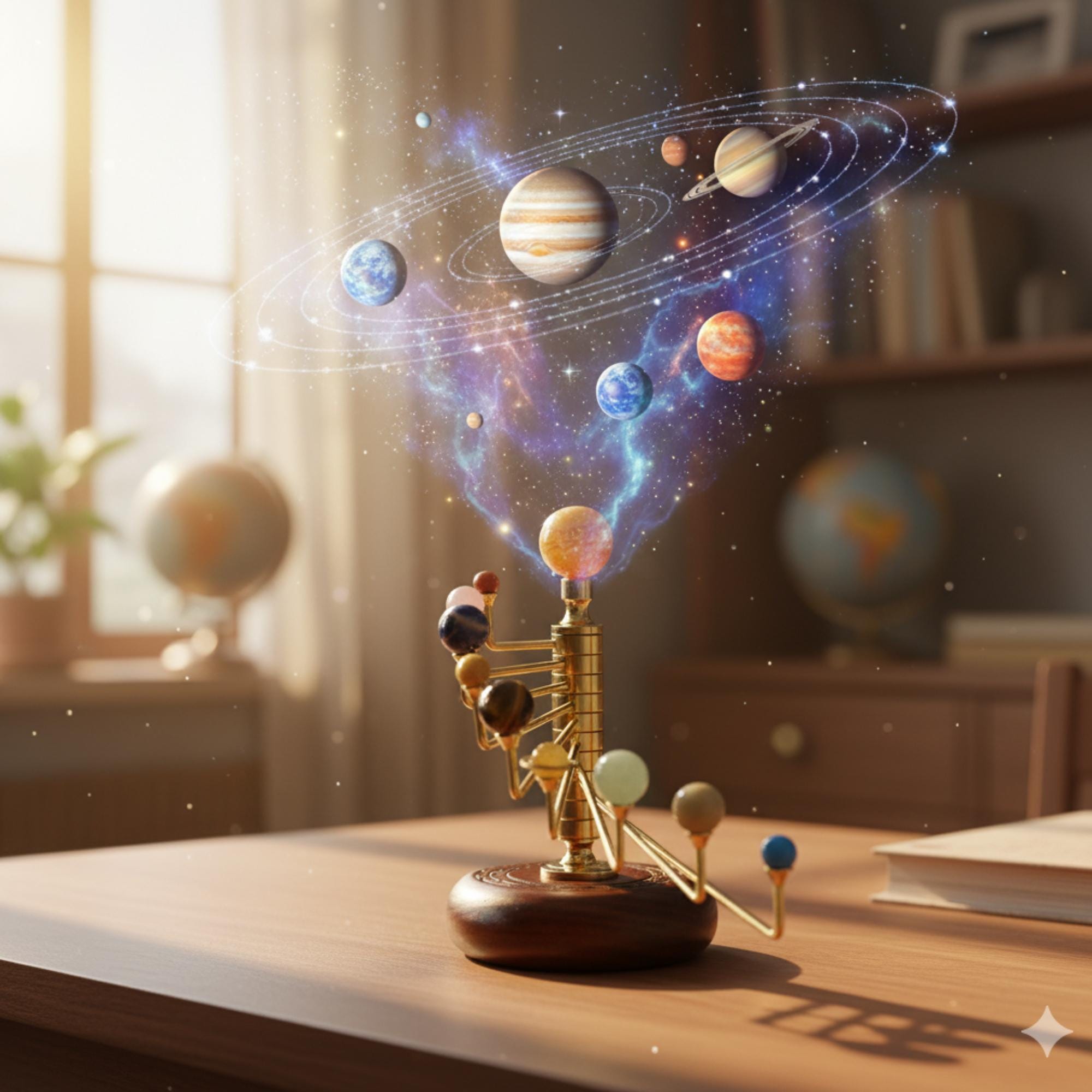 Handcrafted Rotating Solar System view 2