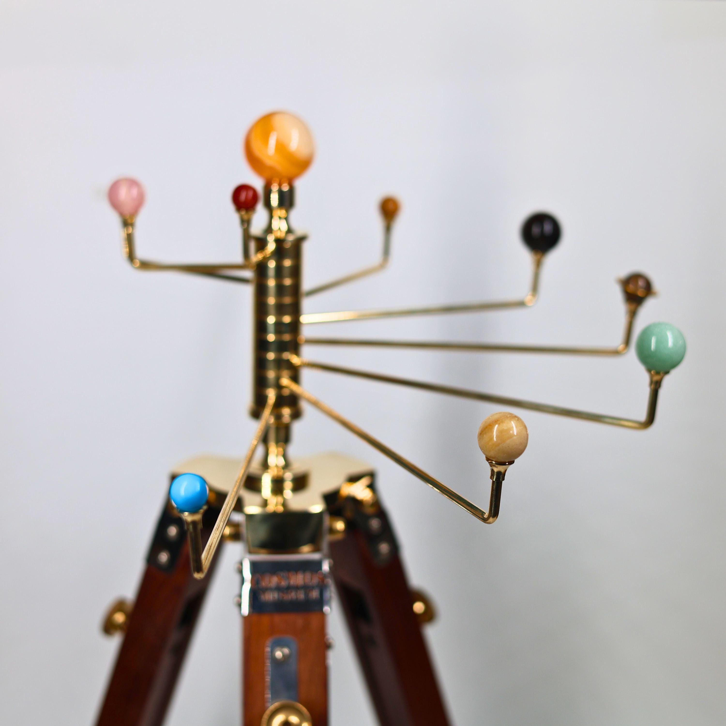 Planetarium Solar System on Rosewood Tripod Stand – Luxury Cosmos Gift view 2