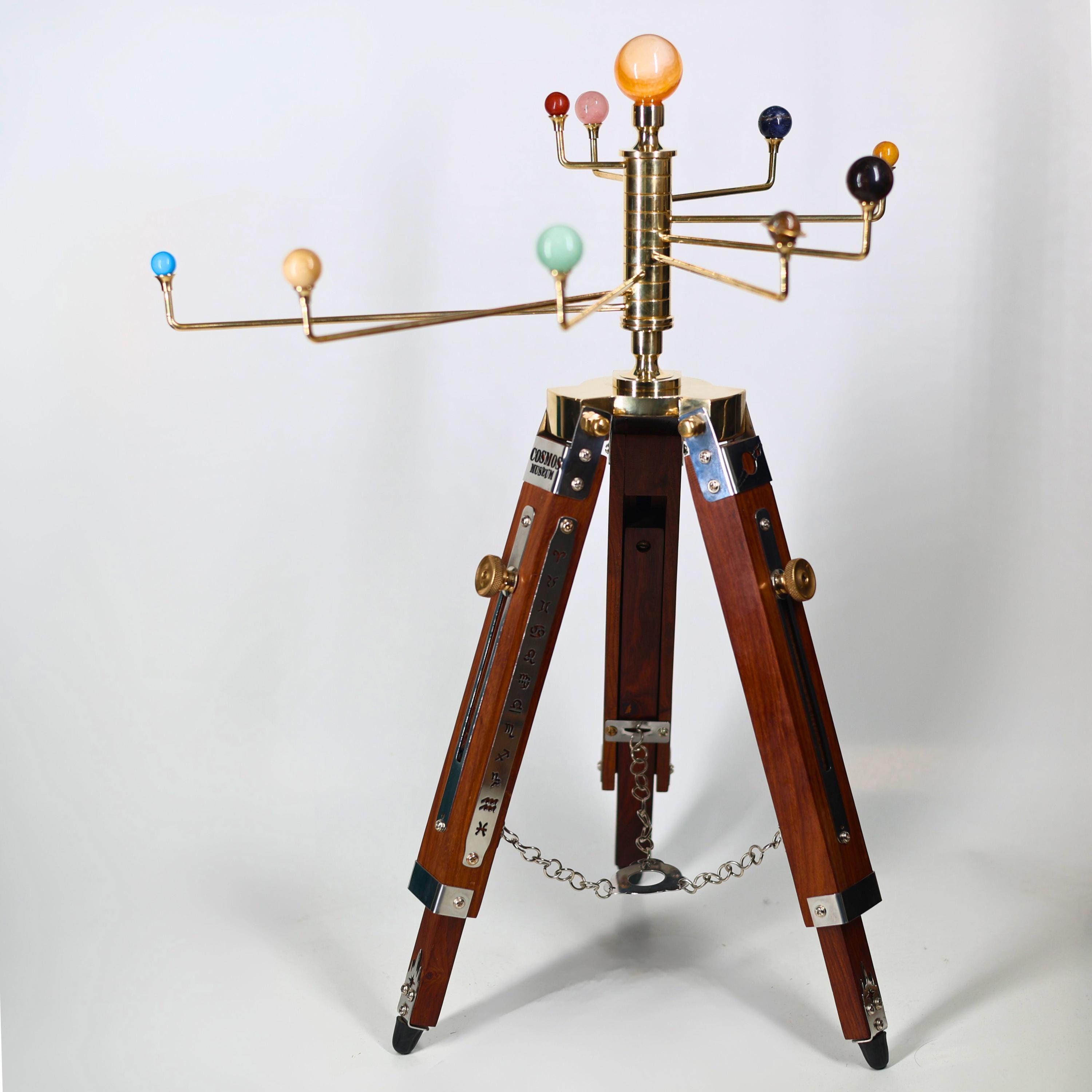 Planetarium Solar System on Rosewood Tripod Stand – Luxury Cosmos Gift view 3