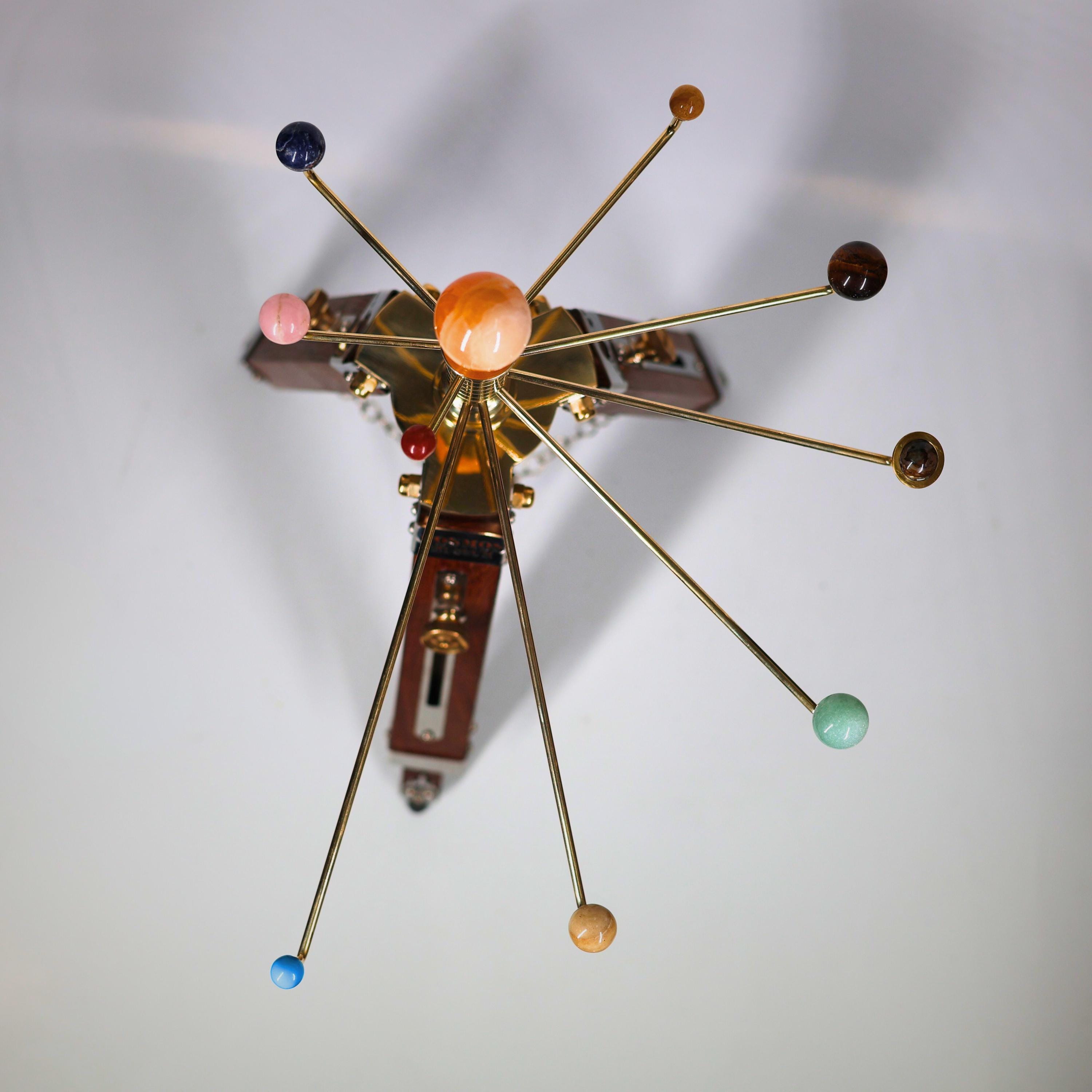 Planetarium Solar System on Rosewood Tripod Stand – Luxury Cosmos Gift view 6