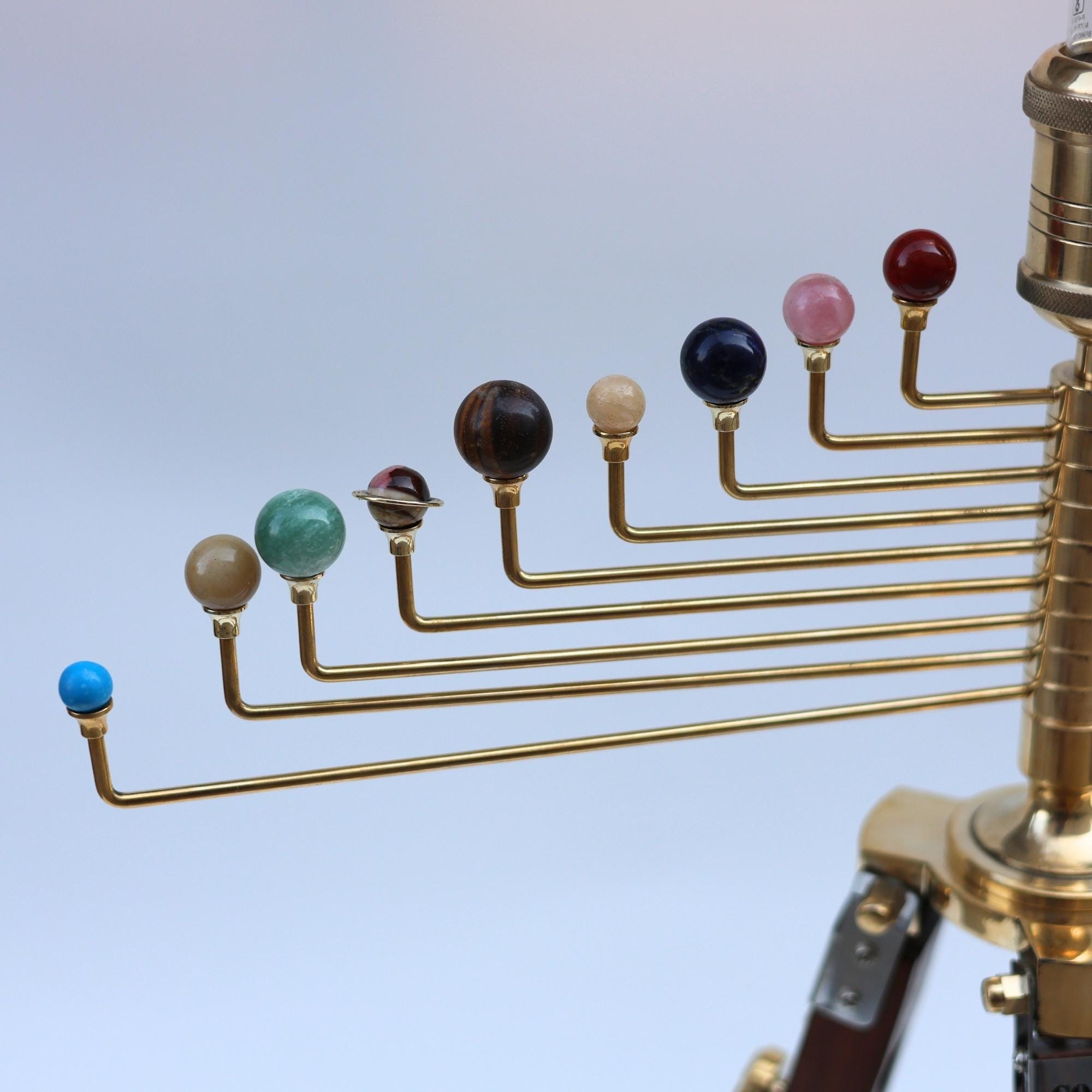 Planetarium Solar System on Rosewood Tripod Stand – Luxury Cosmos Gift view 5