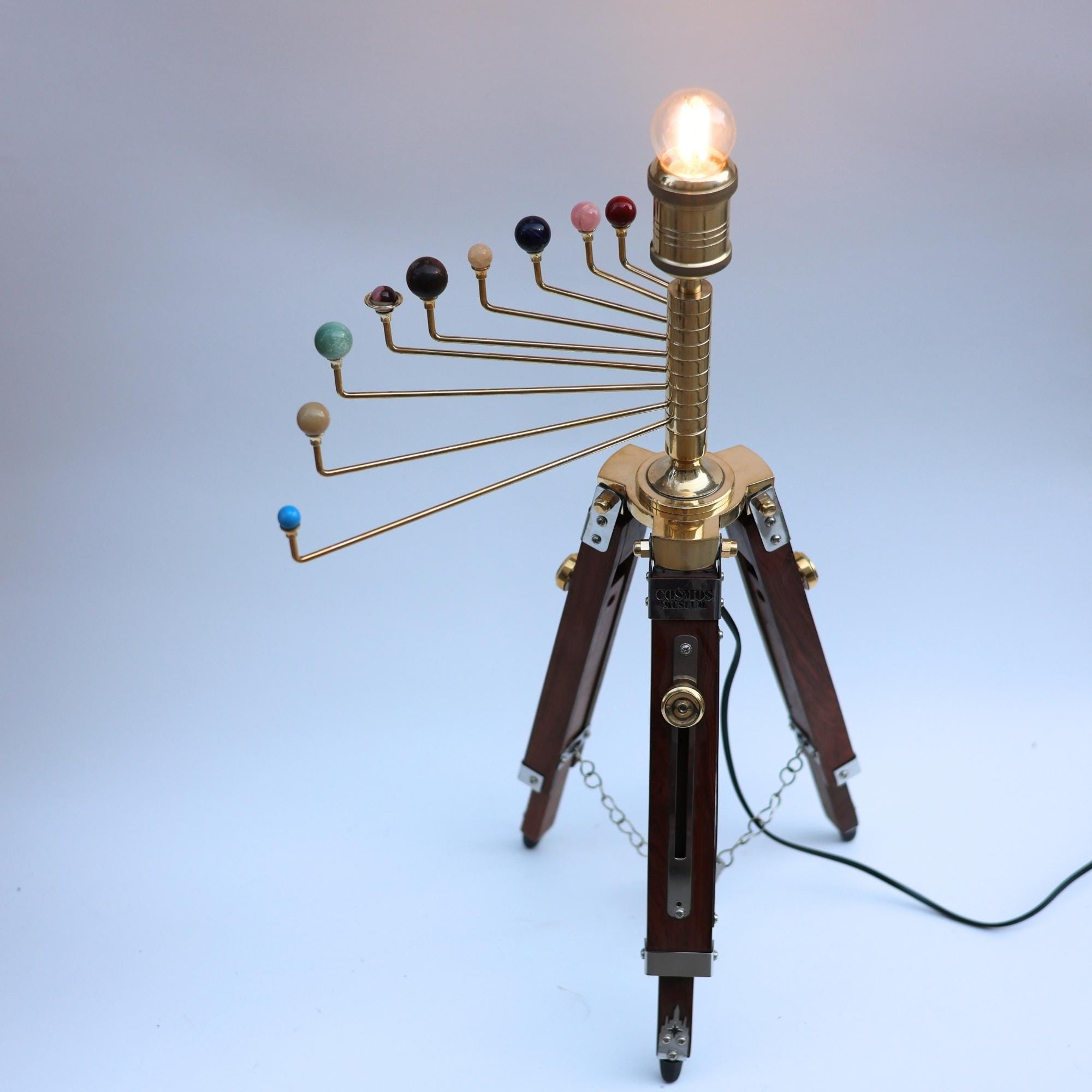 Planetarium Solar System on Rosewood Tripod Stand – Luxury Cosmos Gift view 6