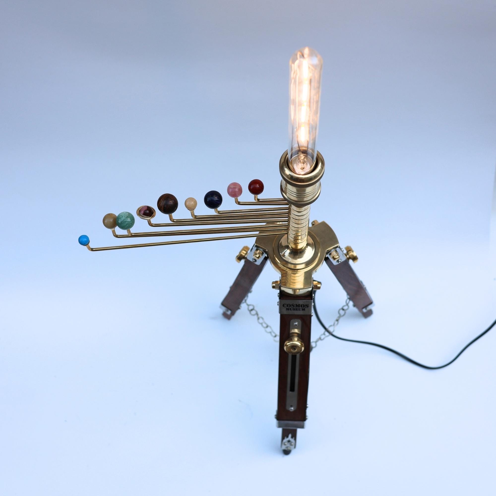 Planetarium Solar System on Rosewood Tripod Stand – Luxury Cosmos Gift view 5