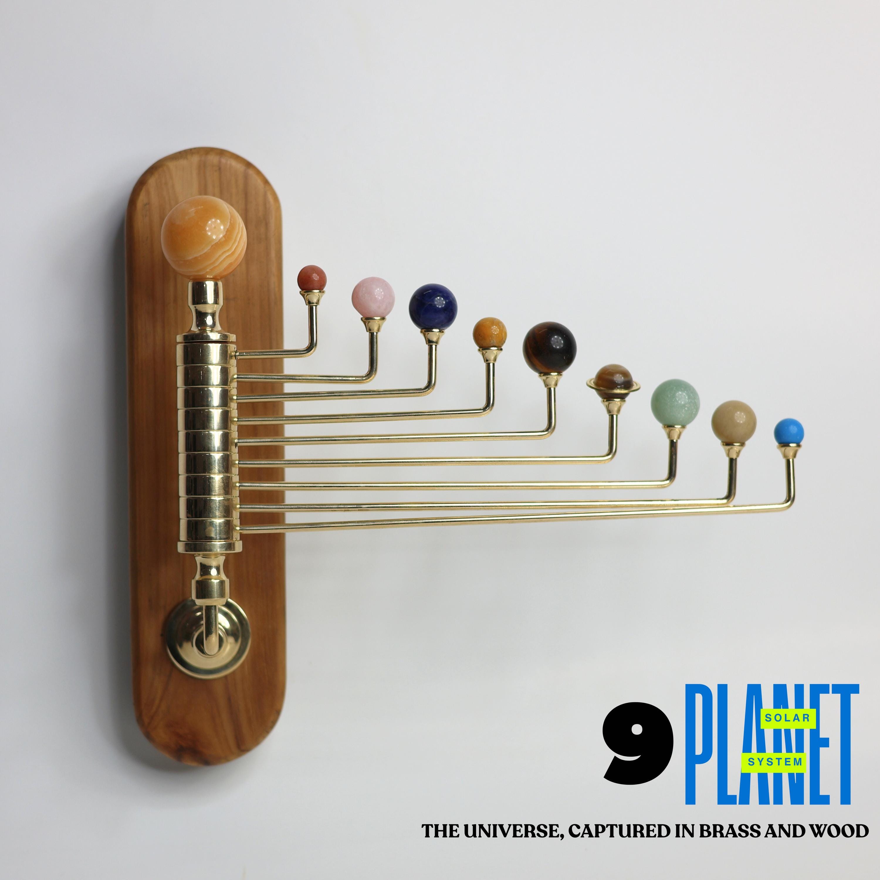 Wall Mount Solar System, with Semi-Precious Stones view 3