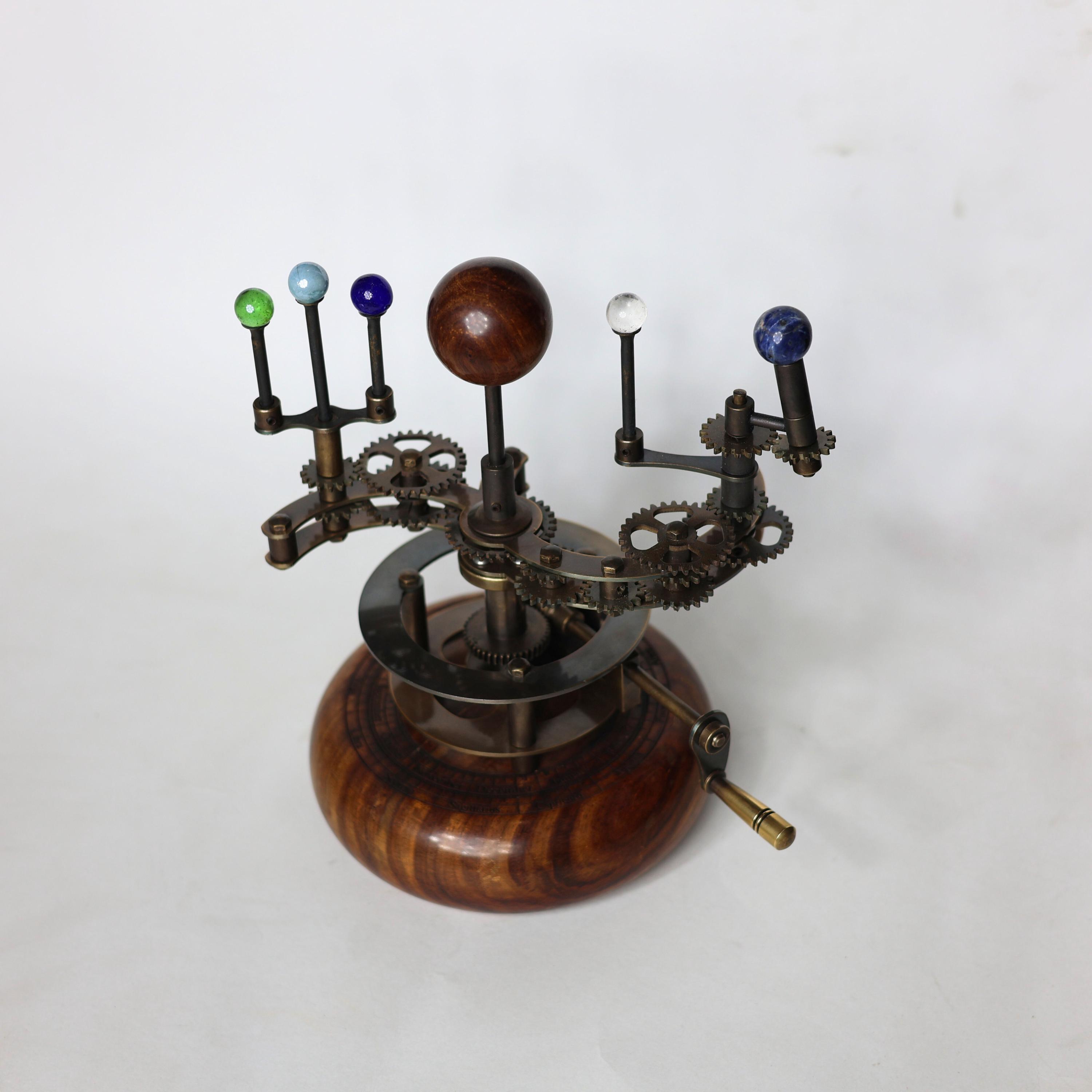 Vintage-Style Brass Solar System Orrery, Shelf view 3
