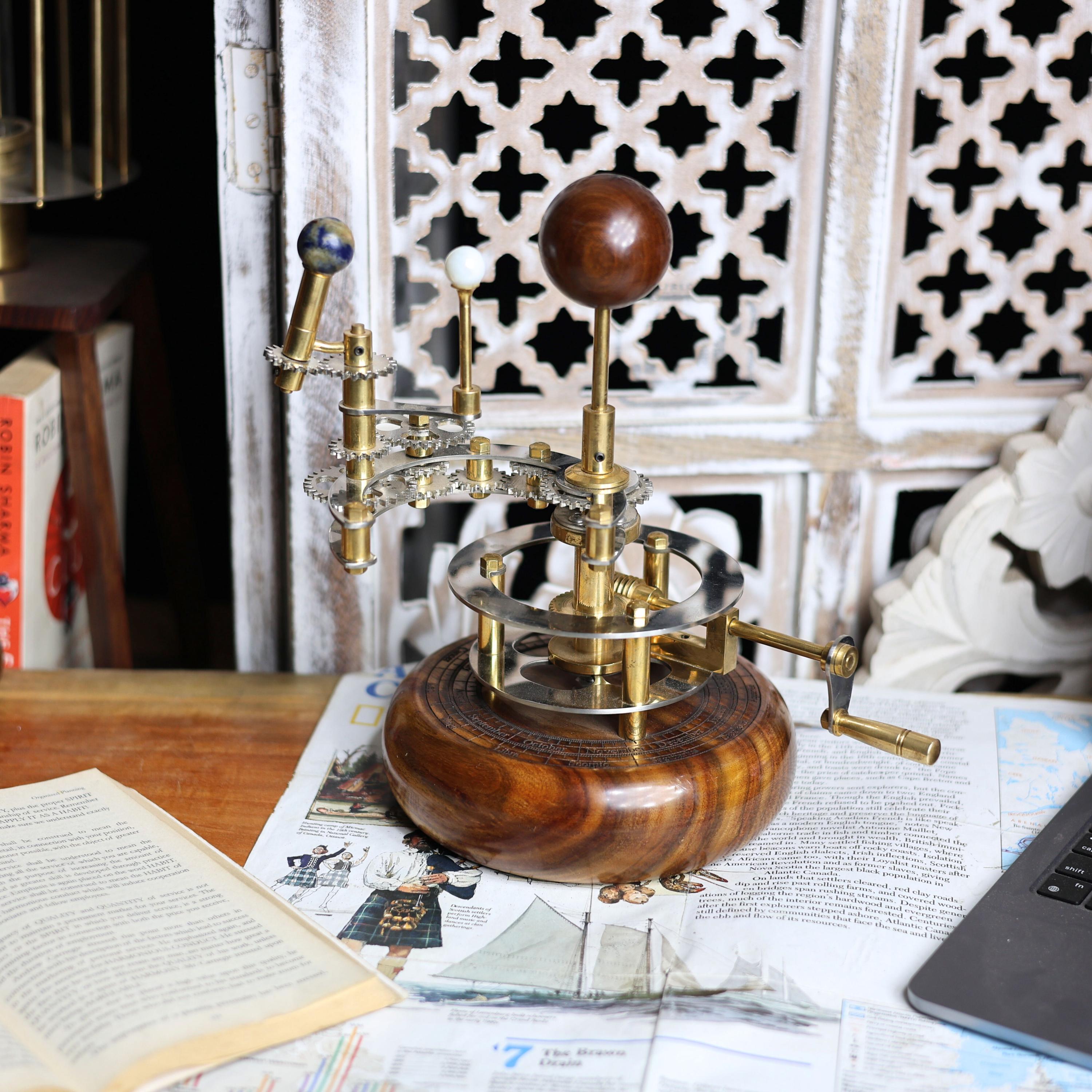 Brass Solar System Orrery, Shelf Display view 6