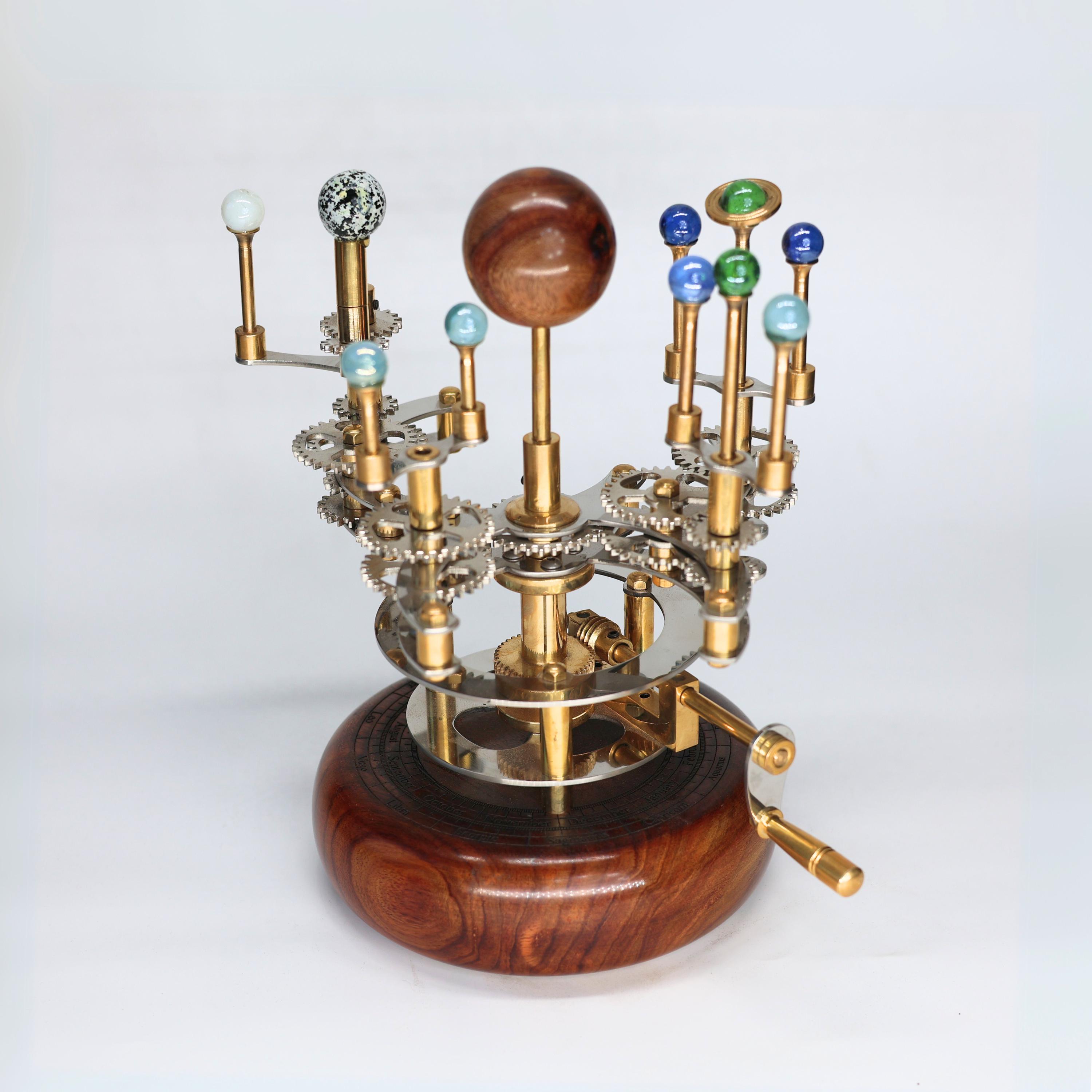 Brass Solar System Orrery, Shelf Display view 3