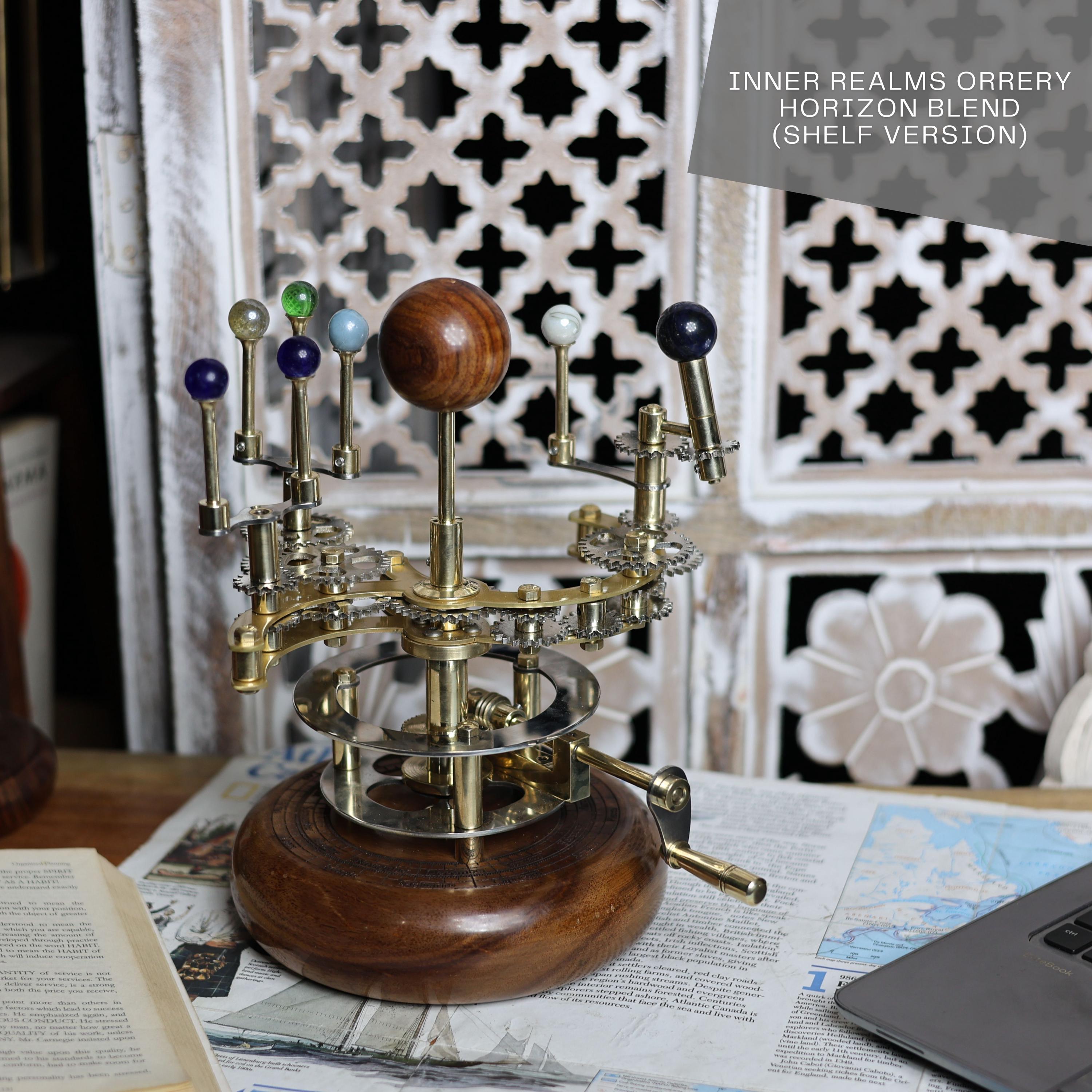 Brass Solar System Orrery, Shelf Display view 3