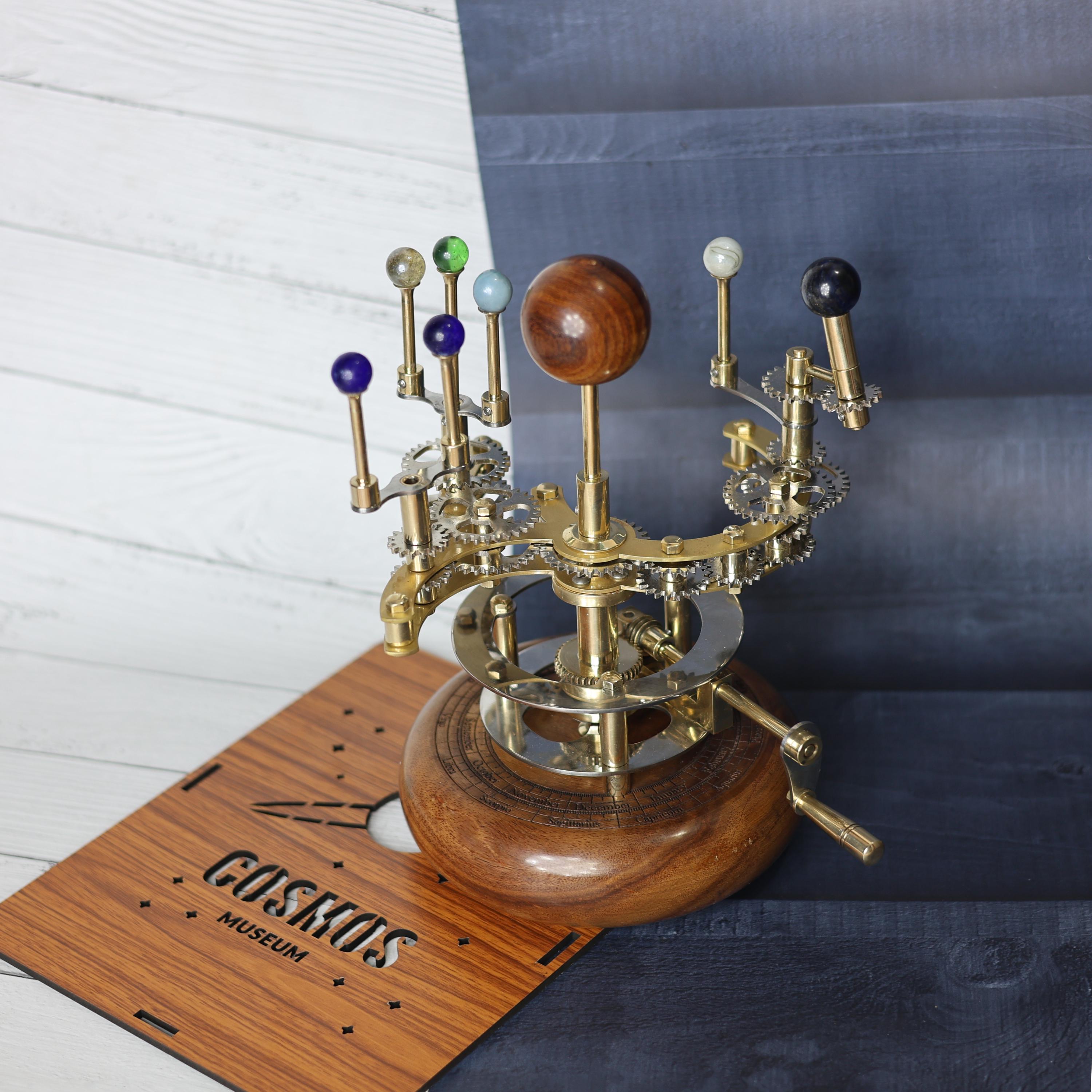 Brass Solar System Orrery, Shelf Display view 5